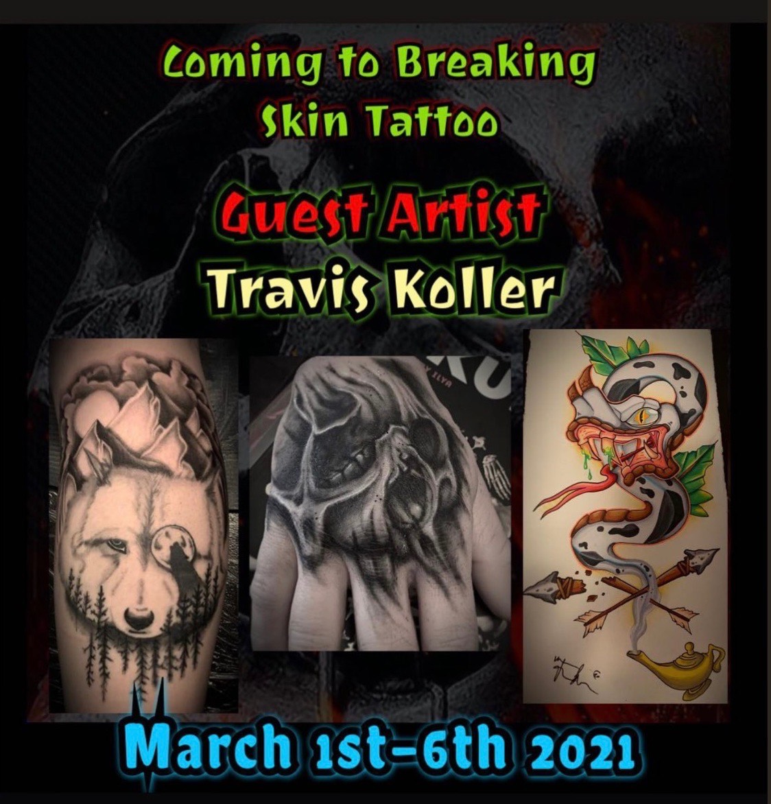 Guest Artists 2021 - Breaking Skin Tattoo